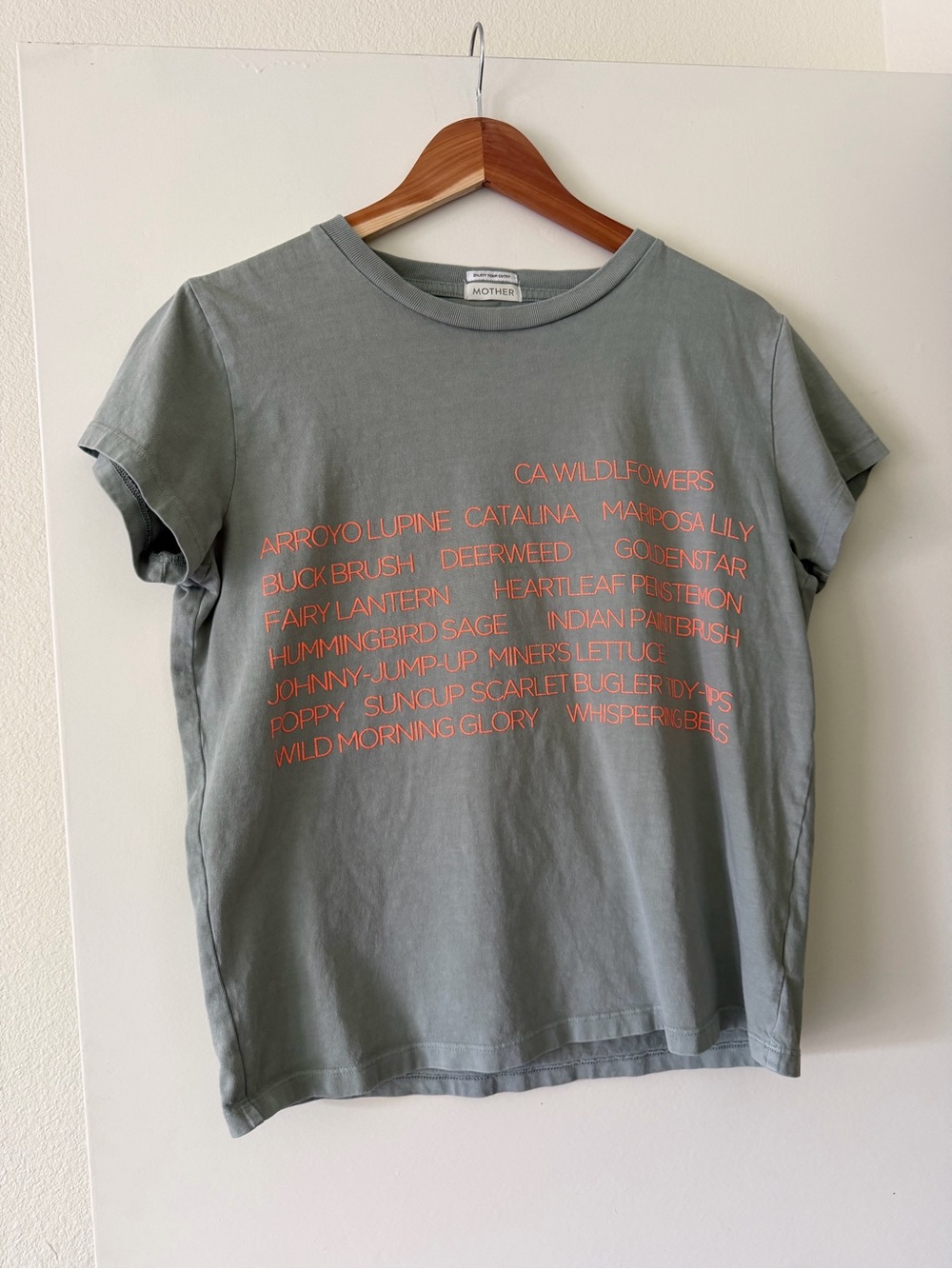 MOTHER Blue Green Wildflower Tee